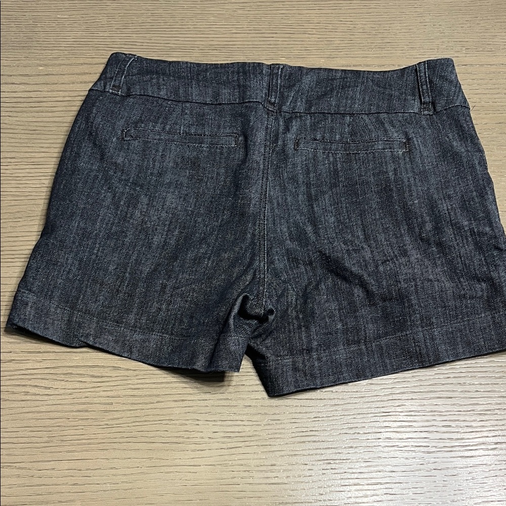 Women's Dark Blue Denim Shorts - Picture 2 of 2